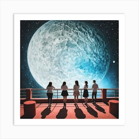 Moon And The Stars 16 Art Print