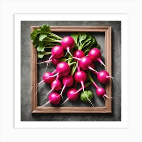 Radishes In A Frame 13 Art Print