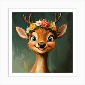 Deer Painting Poster