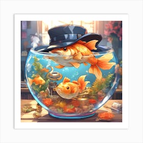 Goldfish In A Bowl 24 Art Print