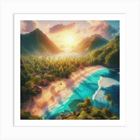 Sunset Beach 1 Art Print