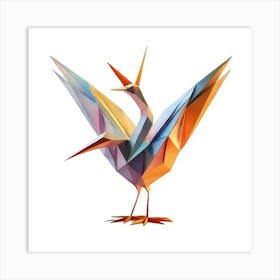 Majestic origami Bird Art Print