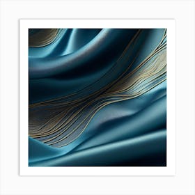 Blue Silk Background Art Print