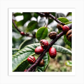 Coffee Beans On A Tree 52 Art Print