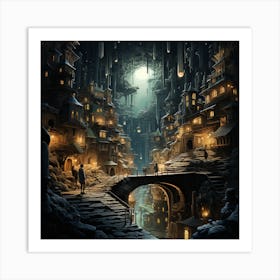 Dark Fantasy City Art Print