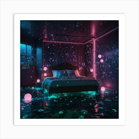 Underwater Bedroom Art Print