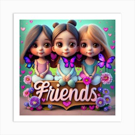 Happy friendship day  Art Print