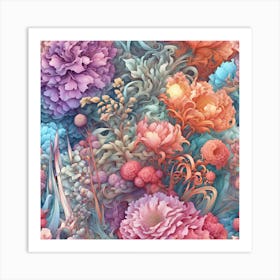 Floral Wallpaper Art Print