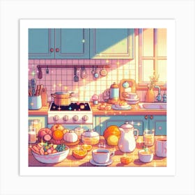 Kitchen Wallpaper Art Print