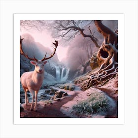 Deer In The Forest 5 Art Print