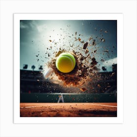 Tennis Ball Hitting Art Print