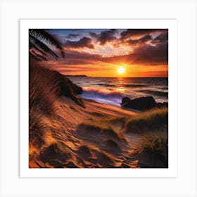 Sunset On The Beach 289 Art Print