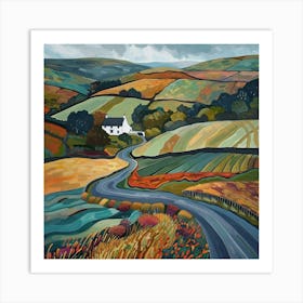 Country Road in England, Wessex Art Print