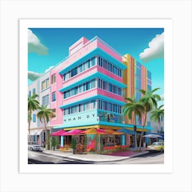 Miami Hotel Art Print