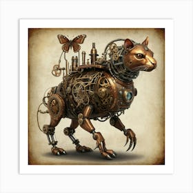 Steampunk Creatures Combine Animal Features With Mechanical Elements In A Steampunk Style 26466779 (1) Art Print