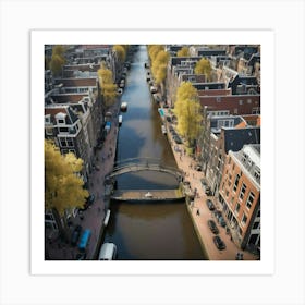 Canal Charisma Aerial Euphoria In Amsterdam Art Print 2 Art Print