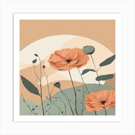 Poppies In The Meadow Art Print