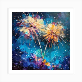 Fireworks In The Sky 3 Art Print