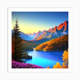 Lake In The Mountains 15 Art Print