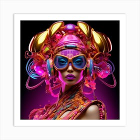 Futuristic Woman 3 Art Print