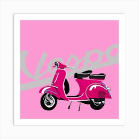 Vespa Roze Art Print