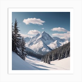 Snowy Mountains 1 Art Print