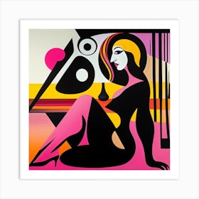 Her in abstract 11 Art Print