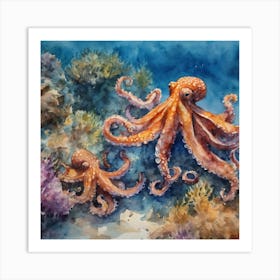 Octopus Ocean Art Print