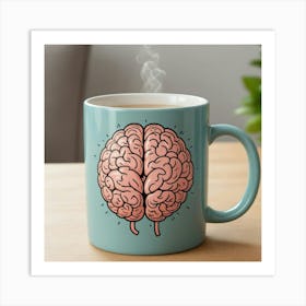 Mug with Brain Art Print