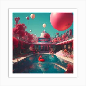 Pink House Art Print