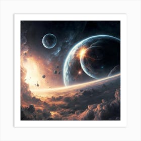 Space Painting Art Print