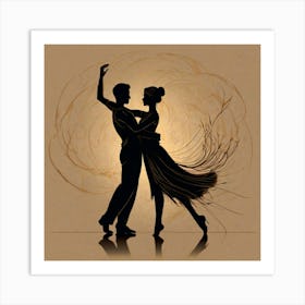 Couple Dancing Tango Art Print