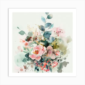 Watercolor Floral Painting 1 Art Print