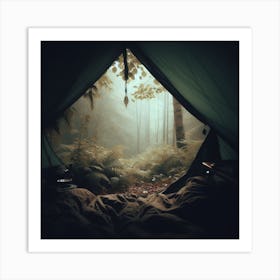 Tent In The Forest 1 Art Print