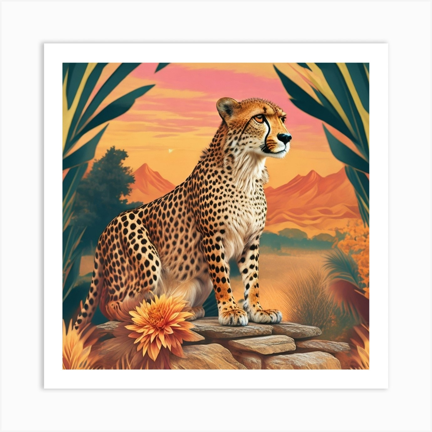 Wild Elegance Cheetah Sculpture