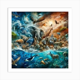 Zoo Animals Art Print