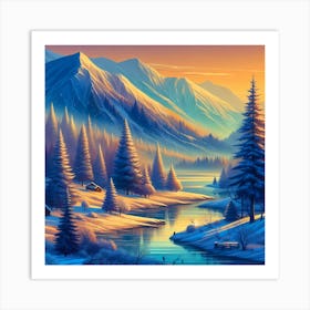 Winter Landscape 10 Art Print