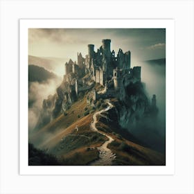 Castle In The Fog Art Print