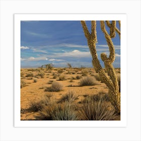 Cactus Land Art Print