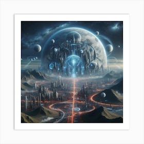 Futuristic City 4 Art Print