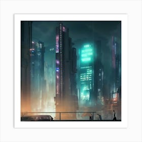 Futuristic Cityscape 3 Art Print