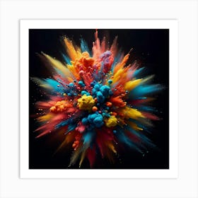 Colorful Powder Explosion 2 Art Print