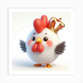 Chicken With Crown Art Print