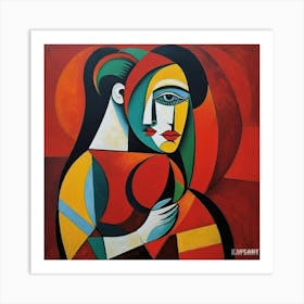 Cubist Woman Art Print