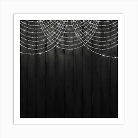 Spider Web On Wood Background Poster