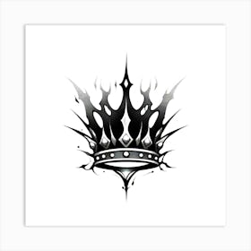 Crown Tattoo Design Art Print