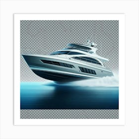 Yacht In The Sea 1 Art Print