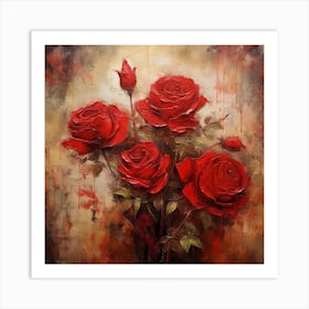 Red Roses Art Print