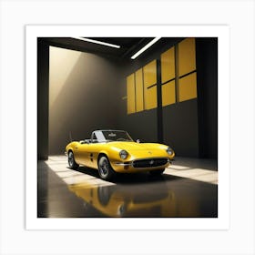 Yellow Sports Car Art Print