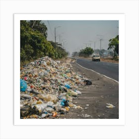 Garbage On The Road 7 Art Print